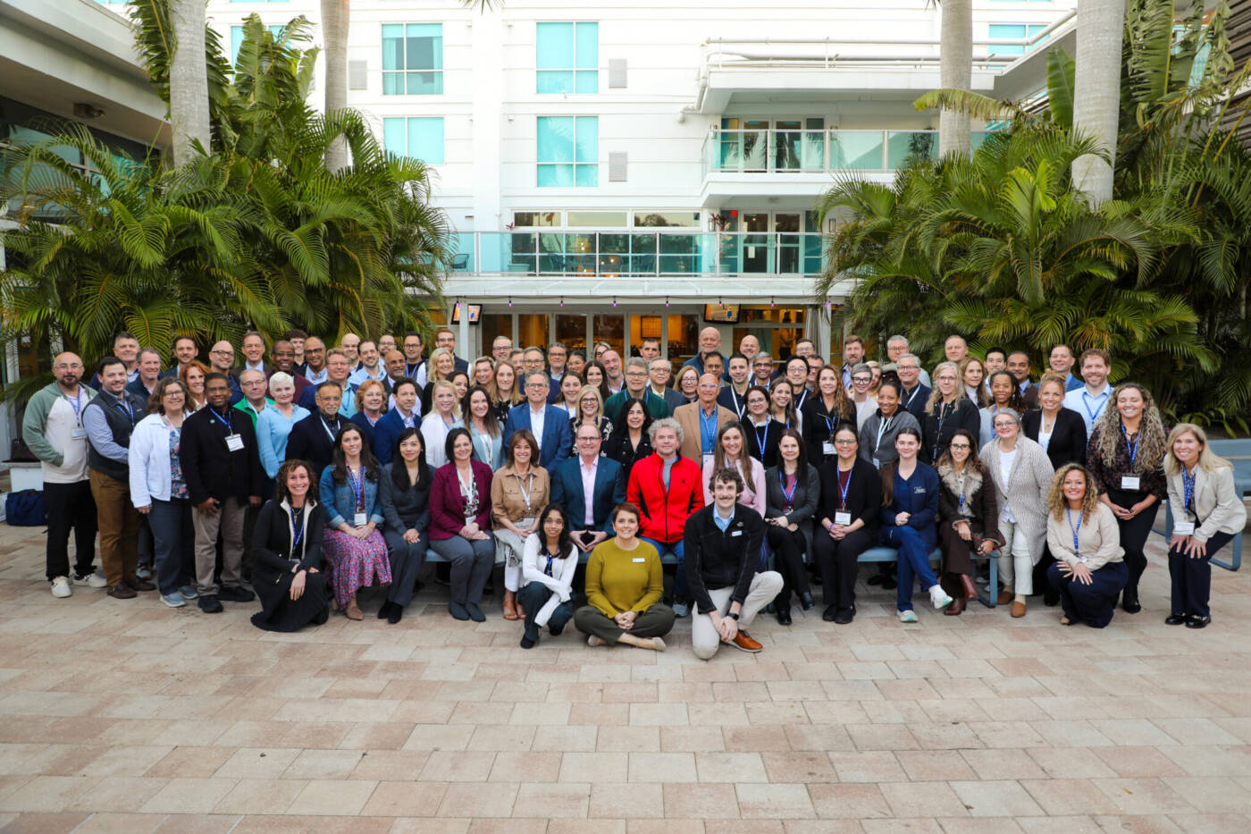 HPS network members gathered outdoors at a practice growth event